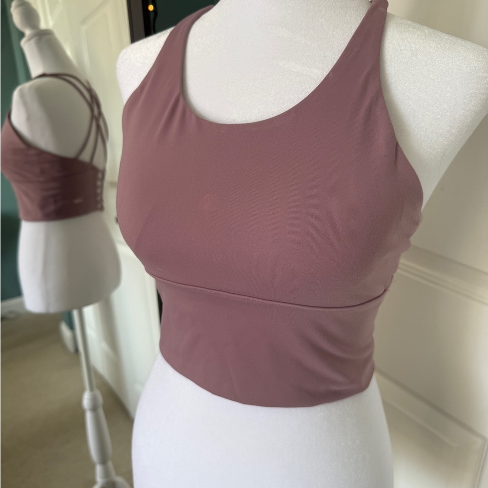 Women's Mauve Athletic Crop Tank - size large/8